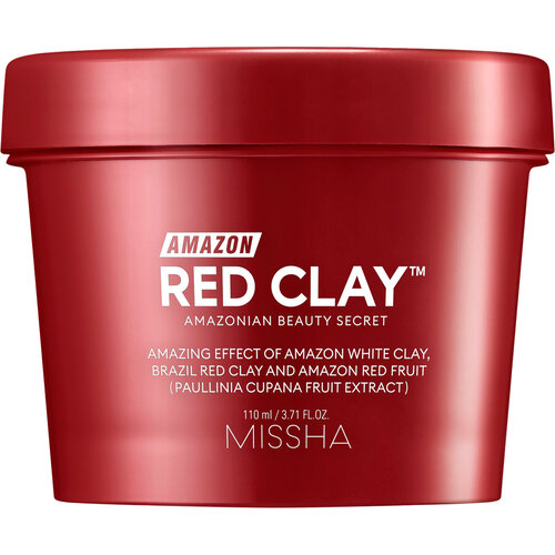 Маска для лица очищающая MISSHA Amazon Red Clay с амазонской глиной, 110 мл пенка для умывания и очищения пор с амазонской глиной missha amazon red clay pore pack foacleanser 120 мл