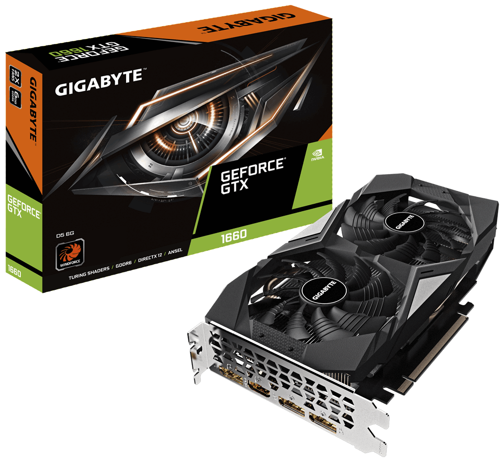 Видеокарта Gigabyte GeForce GTX1660 (GV-N1660D5-6GD)