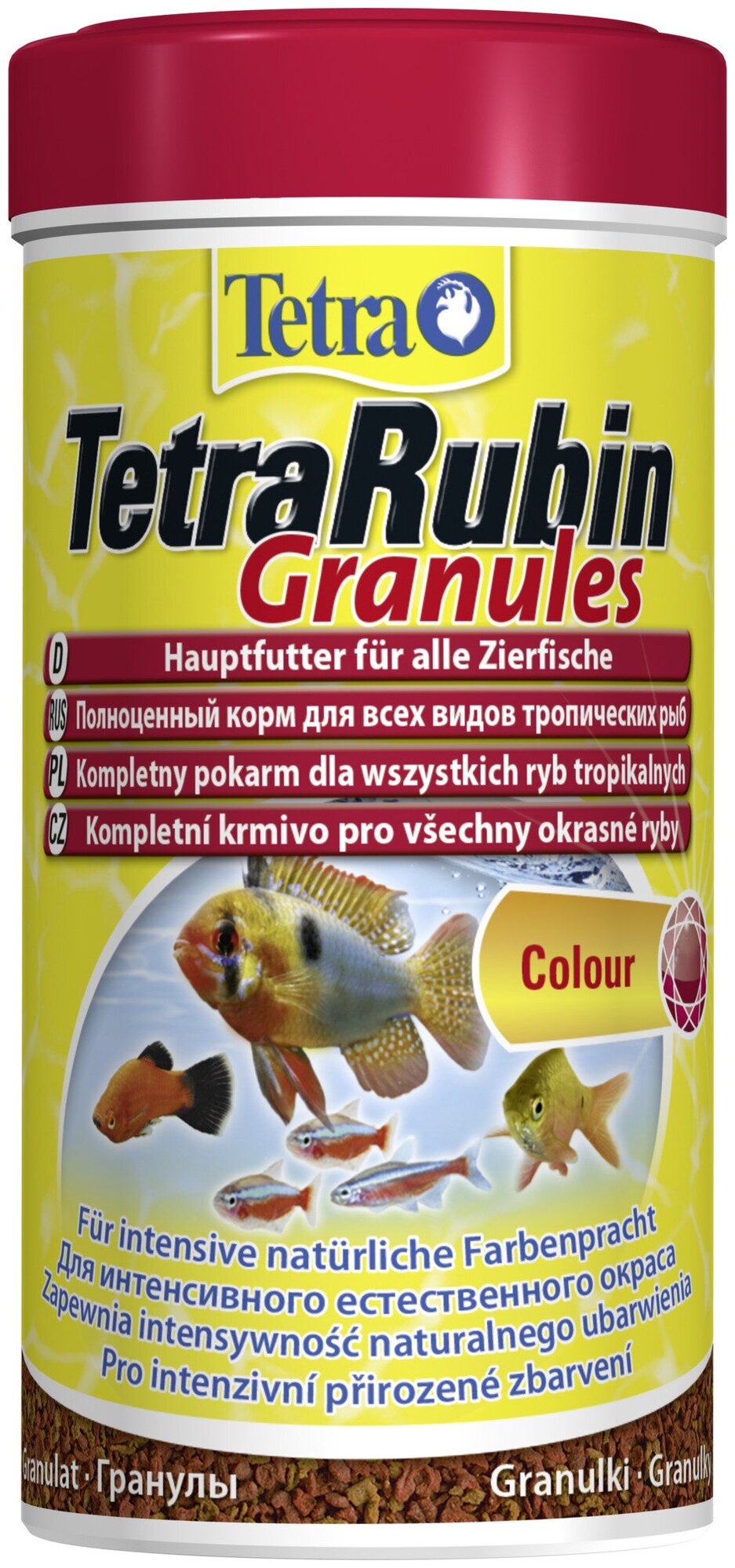 Tetra Rubin Granules / Корм Тетра для улучшения окраса всех видов рыб в гранулах 250 мл