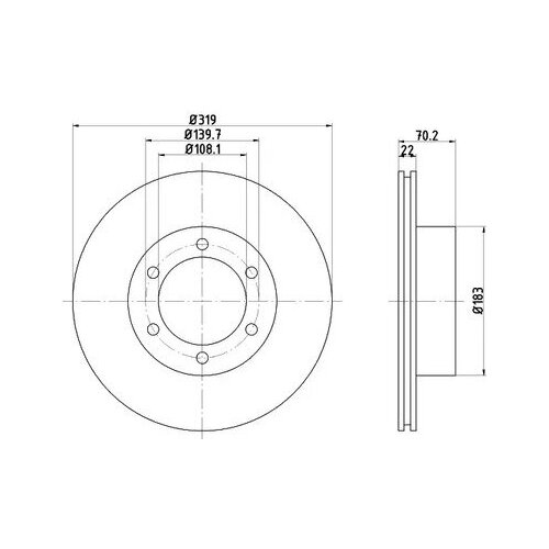 фото Диск тормозной | перед | nisshinbo nd1060