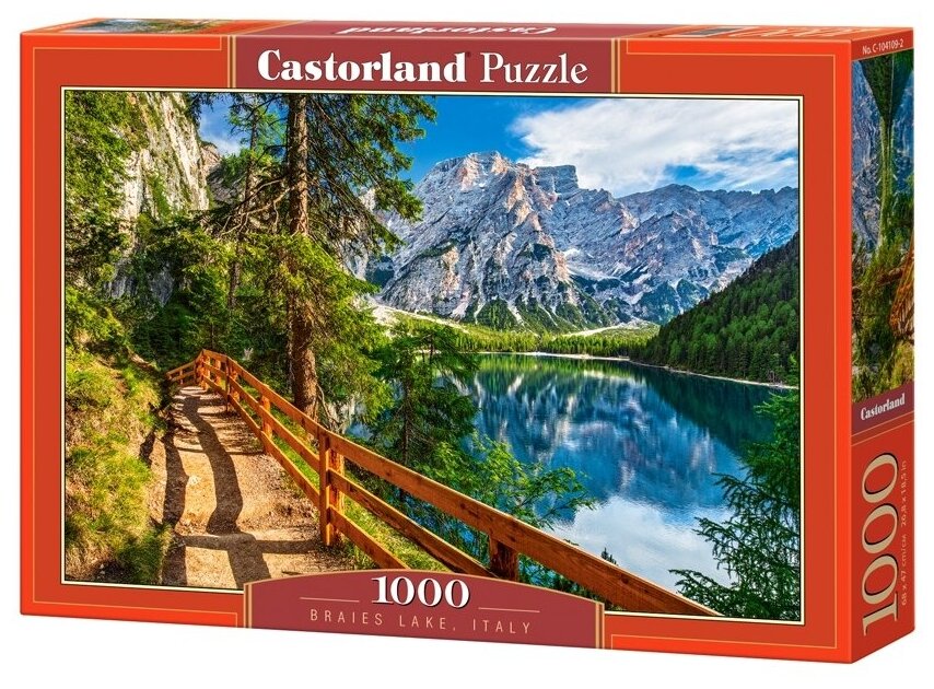 Пазл Castorland Puzzle Озеро Брайес Италия 1000 деталей 68*47см C-104109 3+