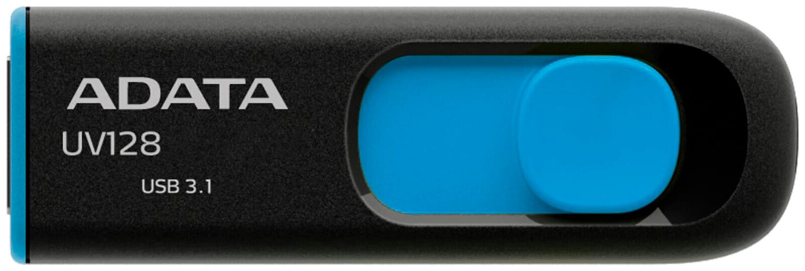 Флешка USB A-Data DashDrive UV128 64ГБ, USB3.0, черный и синий [auv128-64g-rbe]