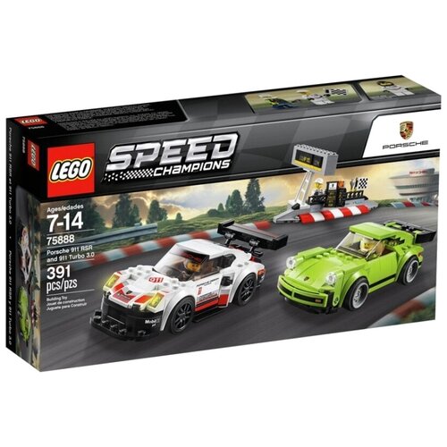 Конструктор LEGO Speed Champions 75888 Porsche 911 RSR и 911 Turbo 3.0, 391 дет.