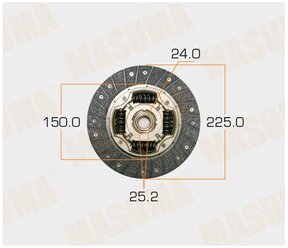 Диск сцепления MASUMA FJD026U