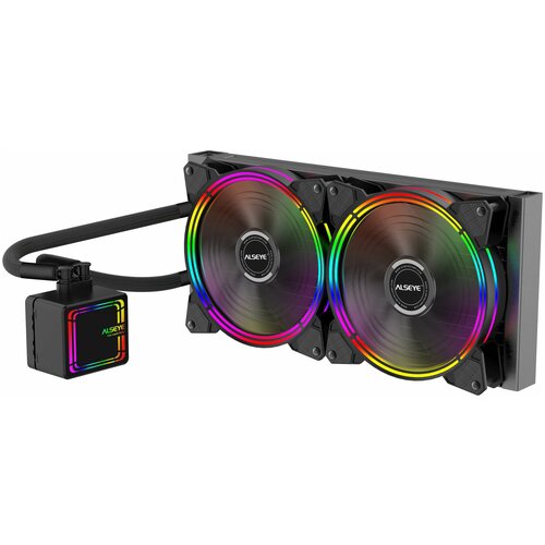 Система охлаждения для процессора ALSEYE HALO AIO LIQUID COOLER 280, черный система охлаждения для процессора deepcool ag620 bk intel lga 1156 intel lga 2011 intel lga 2011 3 amd am4 intel lga 2066 intel lga 1151 v2 lga1150 lg