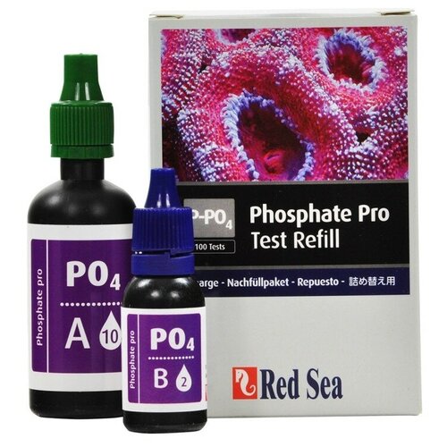 Red Sea Phosphate Pro Test Refill тесты для аквариумной воды, набор реактивы для теста red sea алкалинити про титровальный 75 измерений