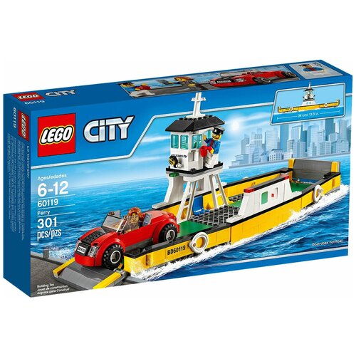 Конструктор LEGO City 60119 Паром, 301 дет. конструктор lego city 60085 внедорожник с гоночным катером 301 дет