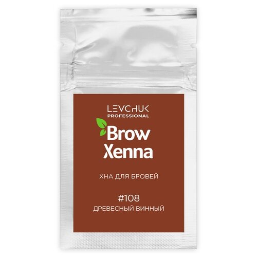 BrowXenna Хна для бровей саше-рефил, 6 г, шатен #108 древесный винный, 6 мл, 6 г, 1 уп.