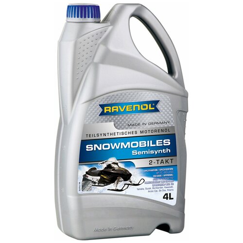 фото Полусинтетическое моторное масло ravenol snowmobiles teilsynth 2-takt, 4 л