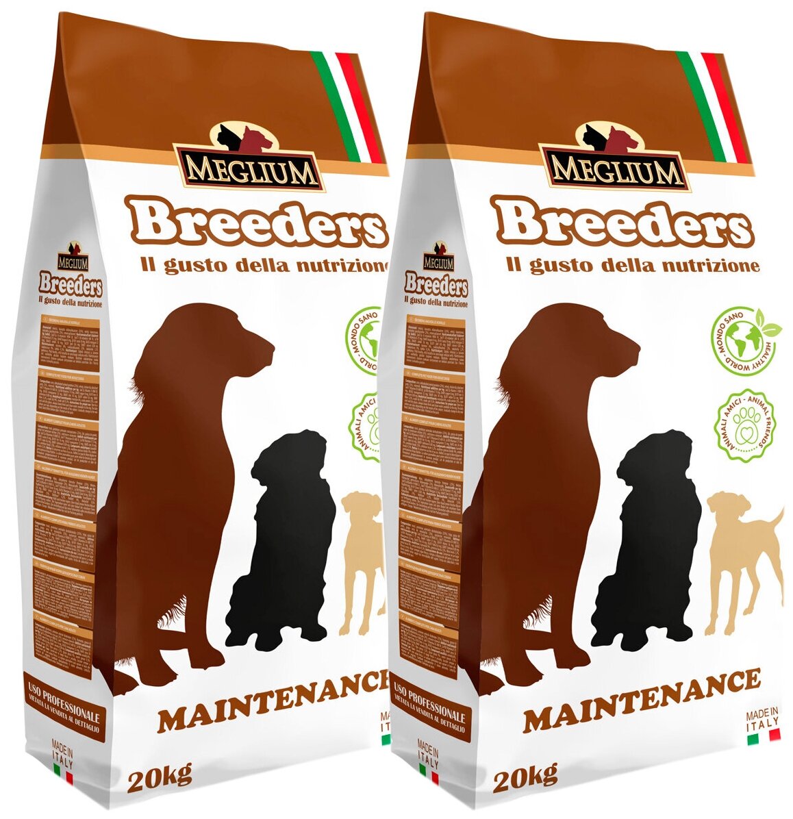 MEGLIUM SENSIBLE BREEDERS для взрослых собак с чувствительным пищеварением с ягненком и рисом (20 + 20 кг)