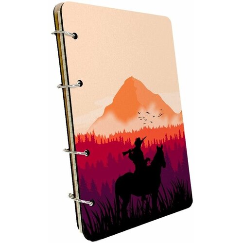 Ежедневник со сменными блоками на кольцах, A5 120 листов с деревянной обложкой игра red dead redemption 2 - 148