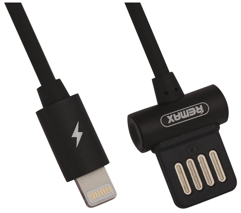 Кабель USB REMAX RC-082i Waist Drum Series для Lightning, 2.1А, длина 1.0м, черный, RC-082i