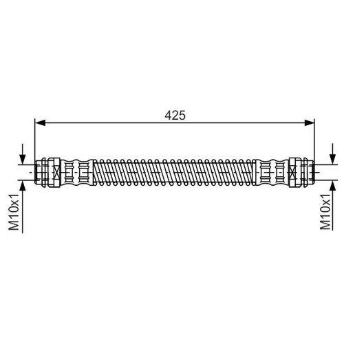 Шланг Тормозной | Зад Прав/Лев | Bosch арт. 1987476330