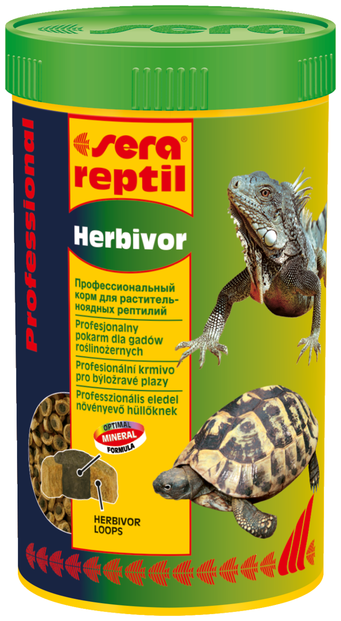 Корм для рептилий Sera Reptil Professional Herbivor Nature, 250 мл, 80 гр - фотография № 1