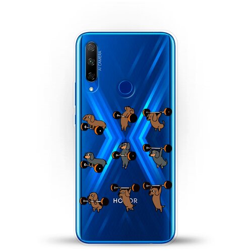 фото Силиконовый чехол спортивные таксы на honor 9x premium andy & paul