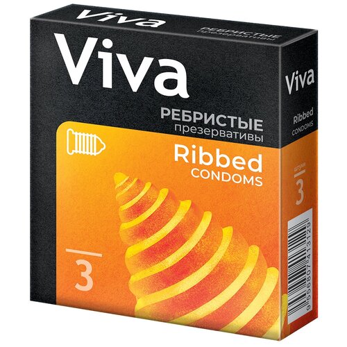 Презервативы Viva Ребристые, 3 шт. дюрекс презервативы pleasuremax 12