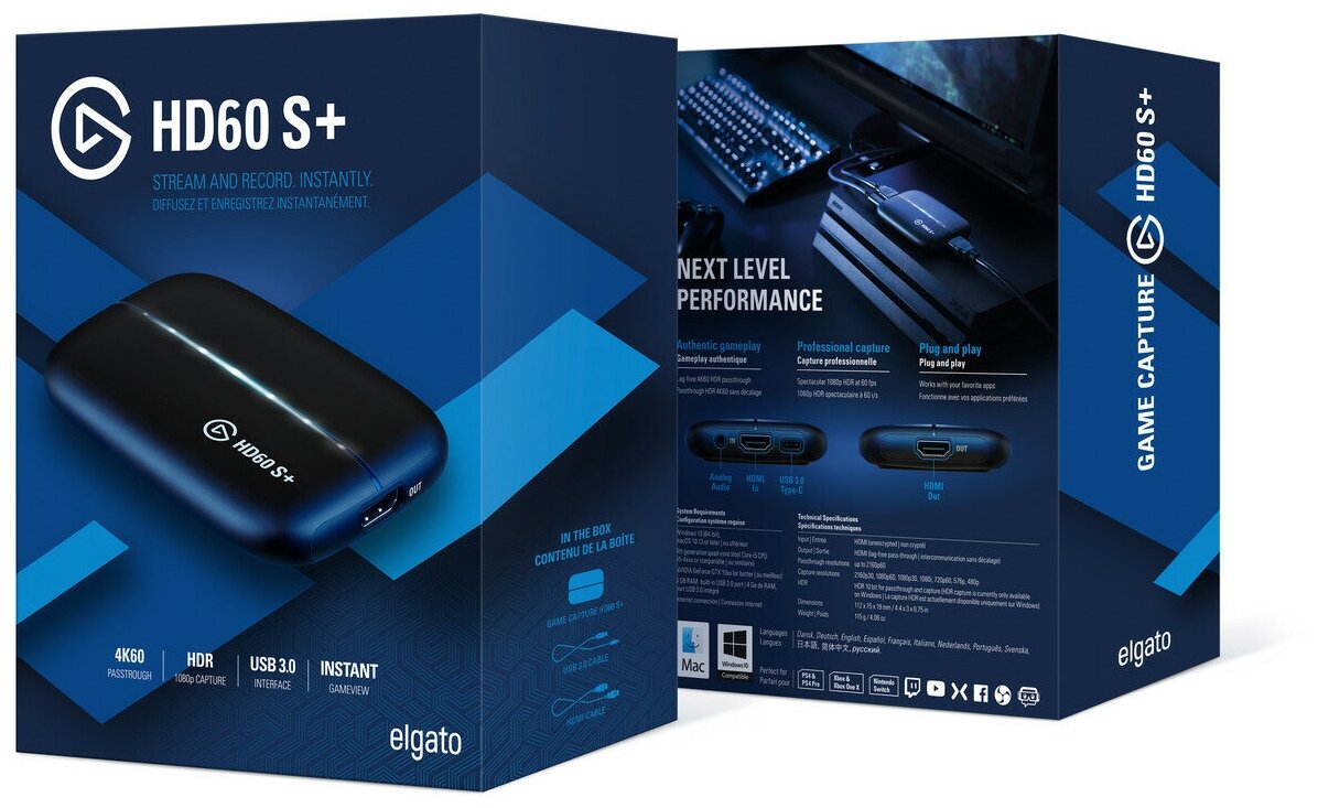 Устройство видеозахвата внешнее Elgato Game Capture HD60 S+