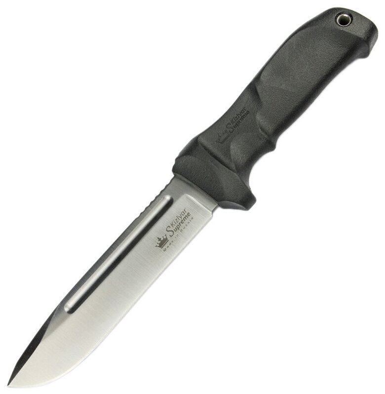 Нож Kizlyar Supreme DOMINUS AUS-8 SW BKH Camo (StoneWash, Black Kraton Handle, Camo MOLLE Sheath)