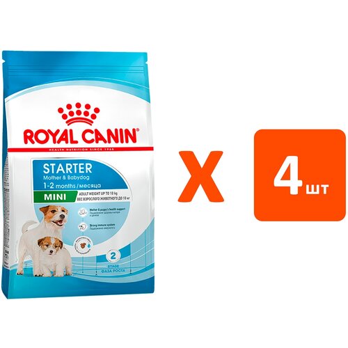 ROYAL CANIN MINI STARTER для щенков маленьких пород до 2 месяцев, беременных и кормящих сук (3 кг х 4 шт)