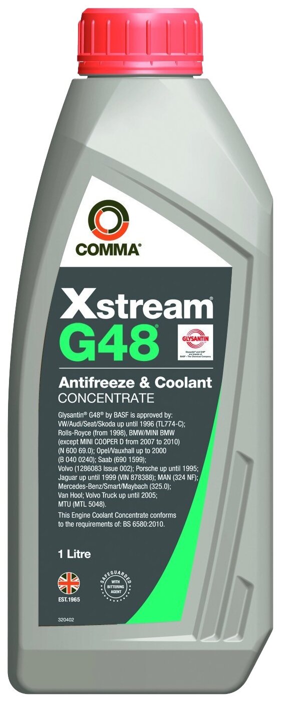 Xstream green антифриз-концентрат(зеленый) 1л Comma XSG1L