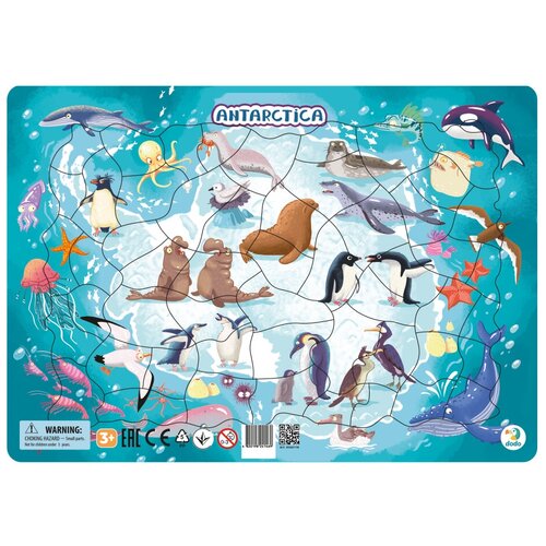 Пазл в рамке «Антарктида», 53 элемента пазлы dodo пазл на внимательность зоопарк