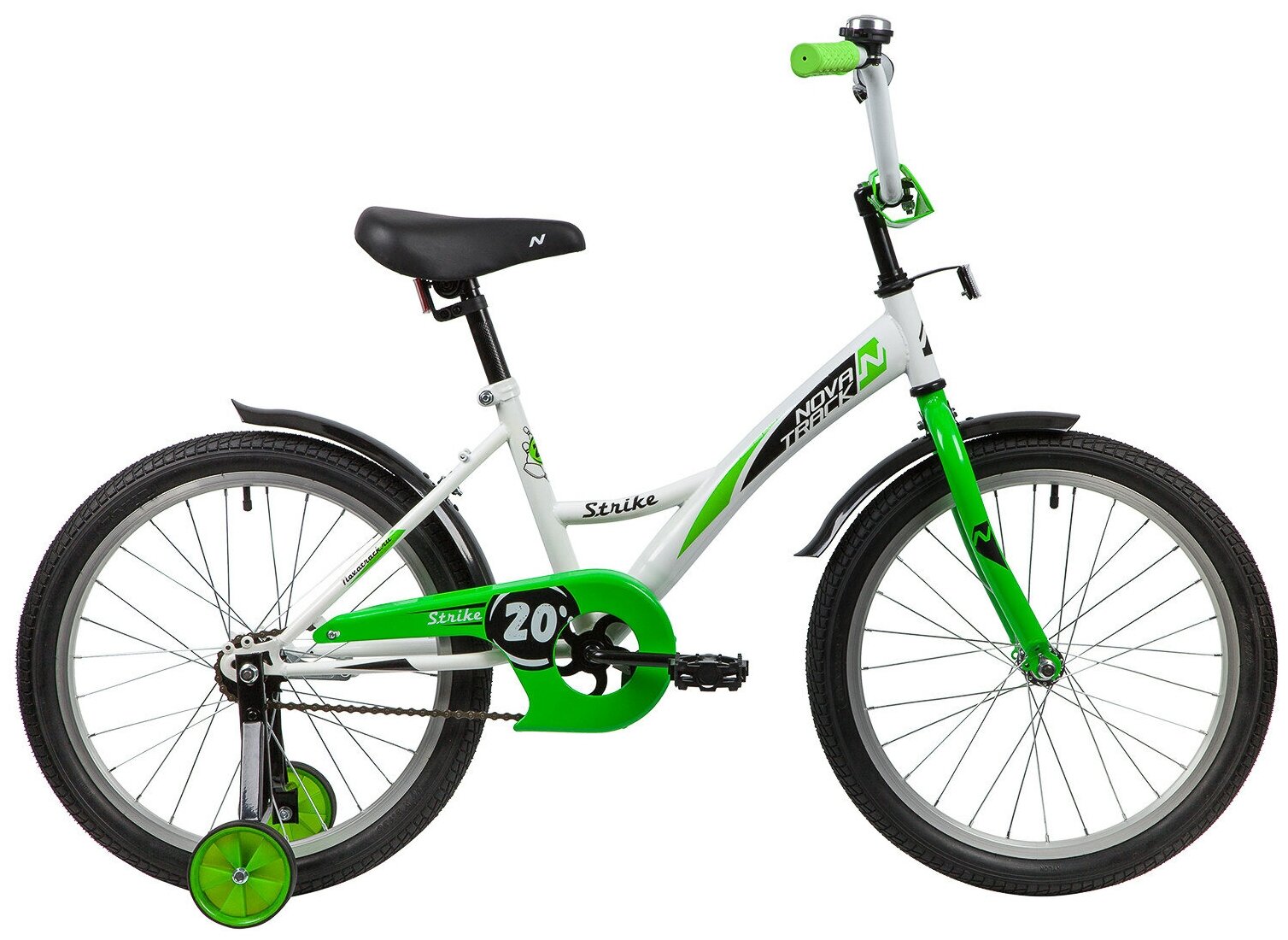 Велосипед Novatrack 203STRIKE.WTG20 белый/зелёный 139703