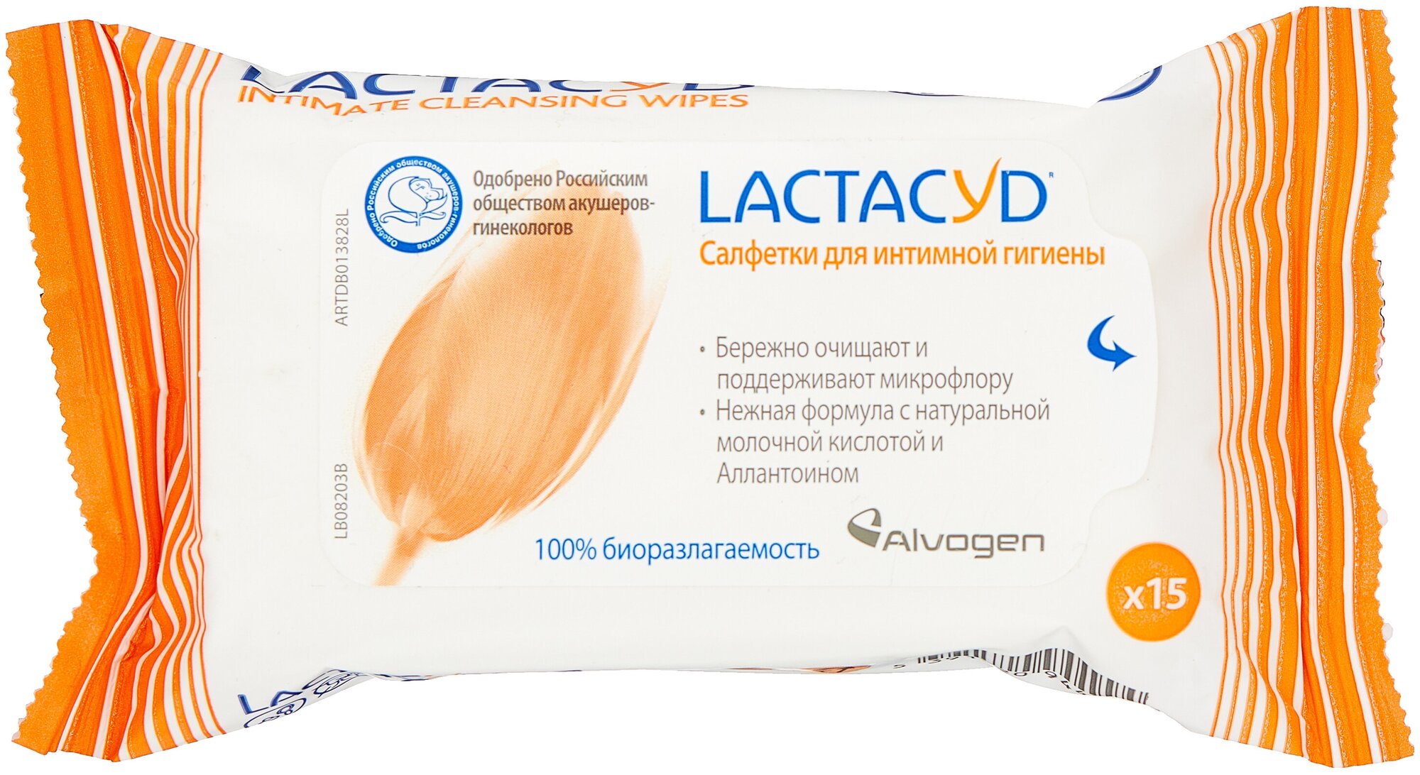 фото Lactacyd влажные салфетки для интимной гигиены с аллатоином
