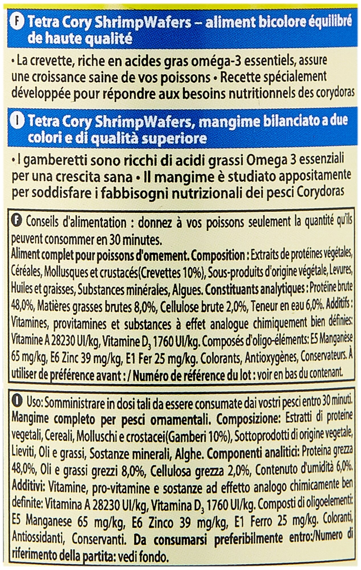 TetraCory Shrimp Wafers корм-пластинки с добавлением креветок для сомиков-коридорасов 100 мл - фотография № 3