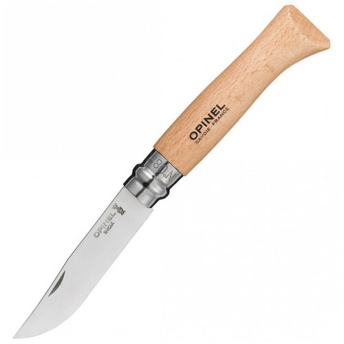 Нож складной OPINEL №8 Beech (123080) коричневый нож складной opinel 10 beech 123100 коричневый