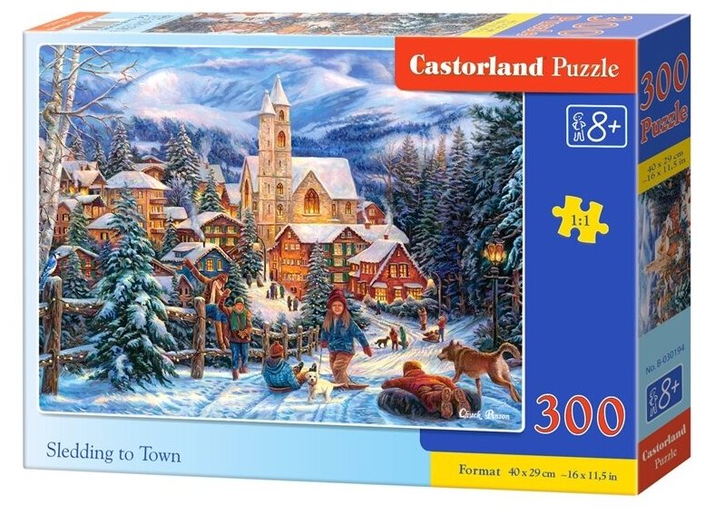 Puzzle-300 "Снежная горка в городе" (В-030194) - фото №1