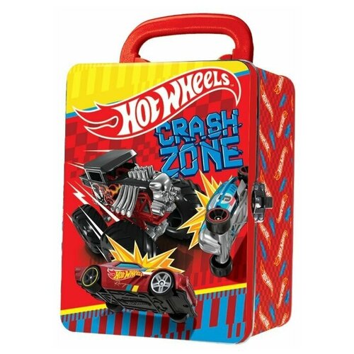 Кейс Mattel Hot Wheels для хранения 18 машинок, 14х9.5х18.5 см, светло-красный