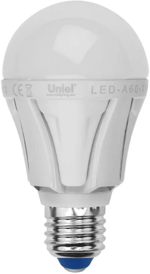 Лампа светодиодная E27 18W 4000K (Белый свет) матовая Uniel Яркая LED-A60 18W/4000K/E27/FR PLP01WH картон (UL-00005037) - фото №3