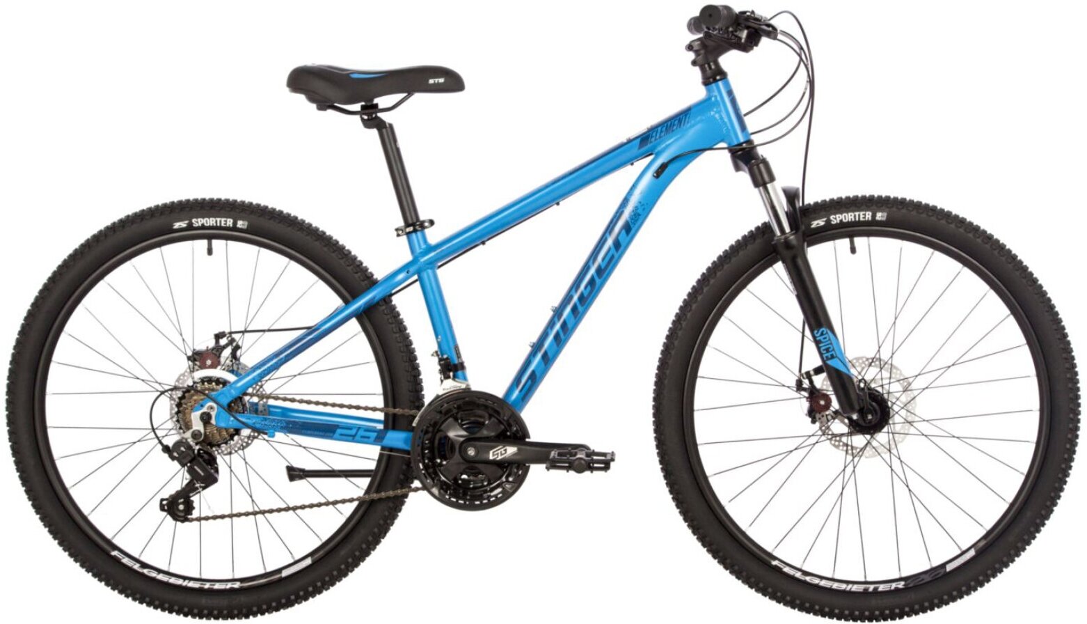 Горный велосипед Stinger Element Evo 26" (2023) 18" Синий (165-182 см)