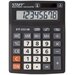 Калькулятор настольный STAFF PLUS STF-222-08-BKRG, компактный (138x103 мм), 8 разрядов, двойное питание, черно-оранжевый, 250469