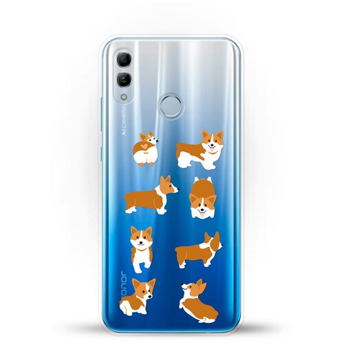 фото Силиконовый чехол 8 корги на honor 10 lite andy & paul