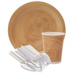 Набор одноразовой посуды и столовых приборов на 6 персон, Пикничок - изображение