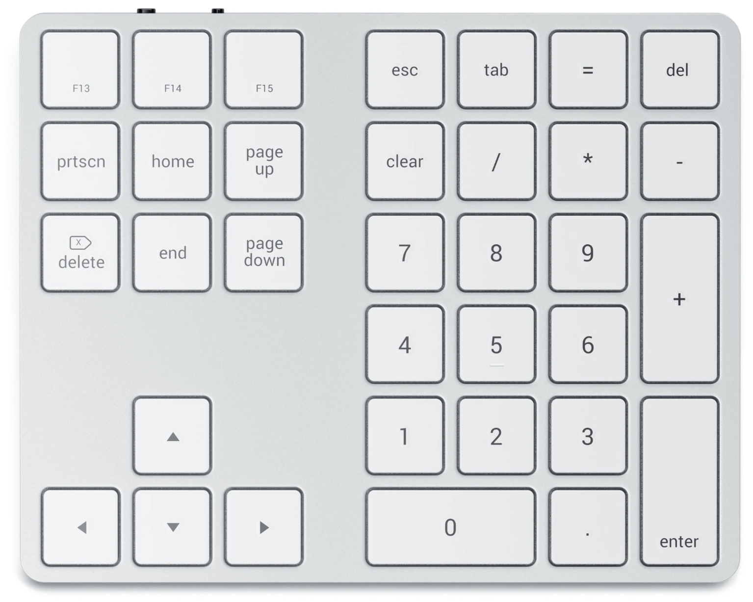 Беспроводной блок клавиатуры Satechi Aluminum Extended Keypad. Цвет серебряный.