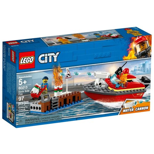 LEGO City 60213 Пожар в порту, 97 дет. lego city пожарный катер