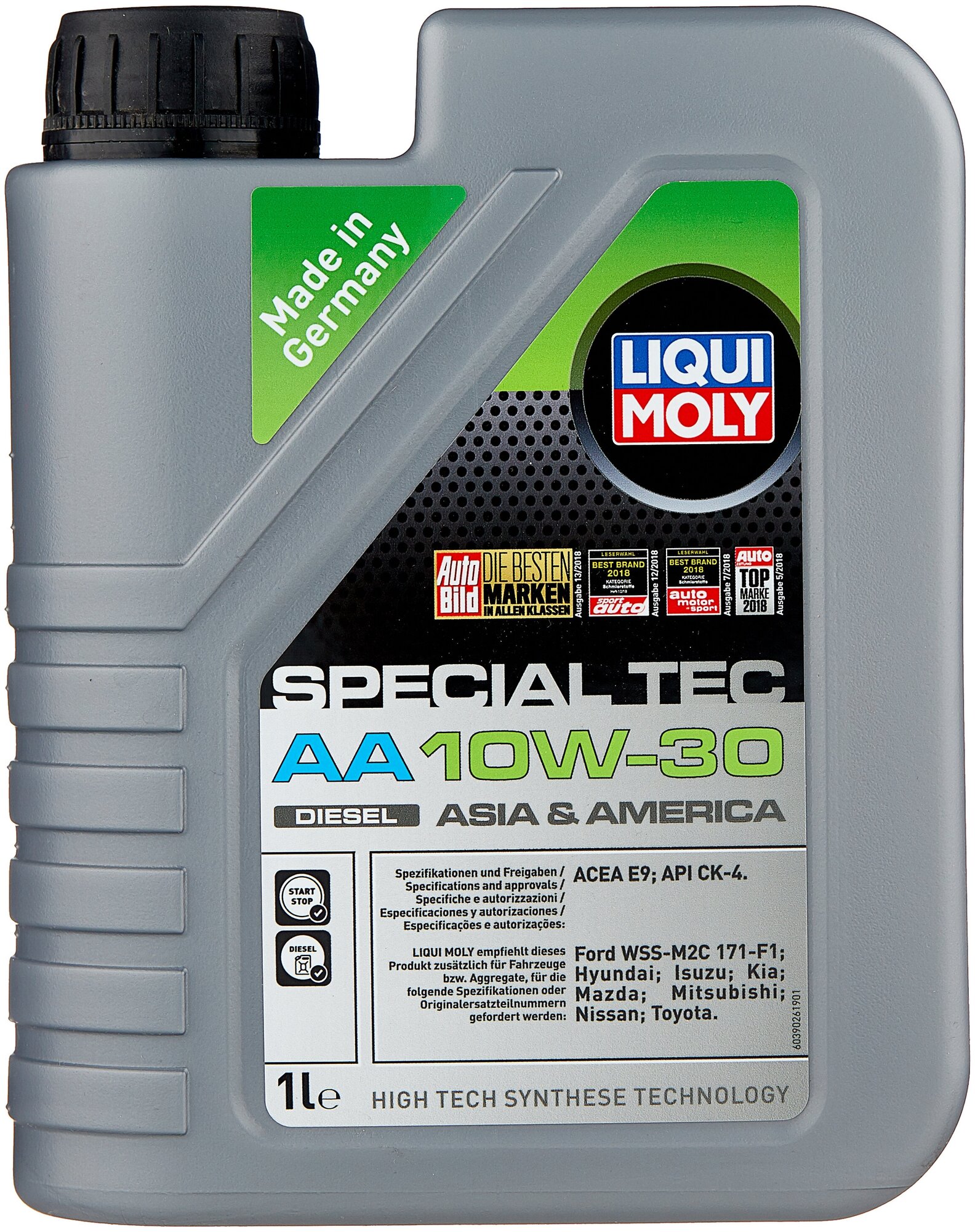 Масло моторное special tec aa 10w-30 diesel (1l), liqui moly, 39026