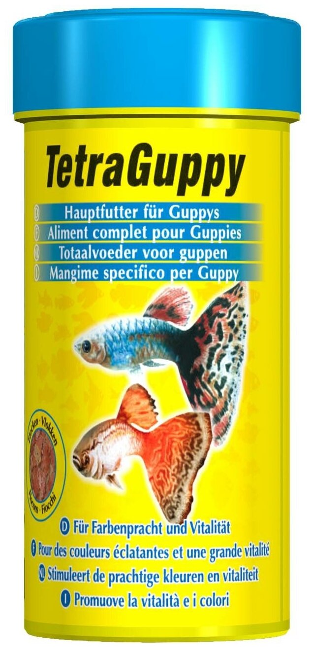 TetraGuppy корм в хлопьях для гуппи 250 мл - фотография № 2