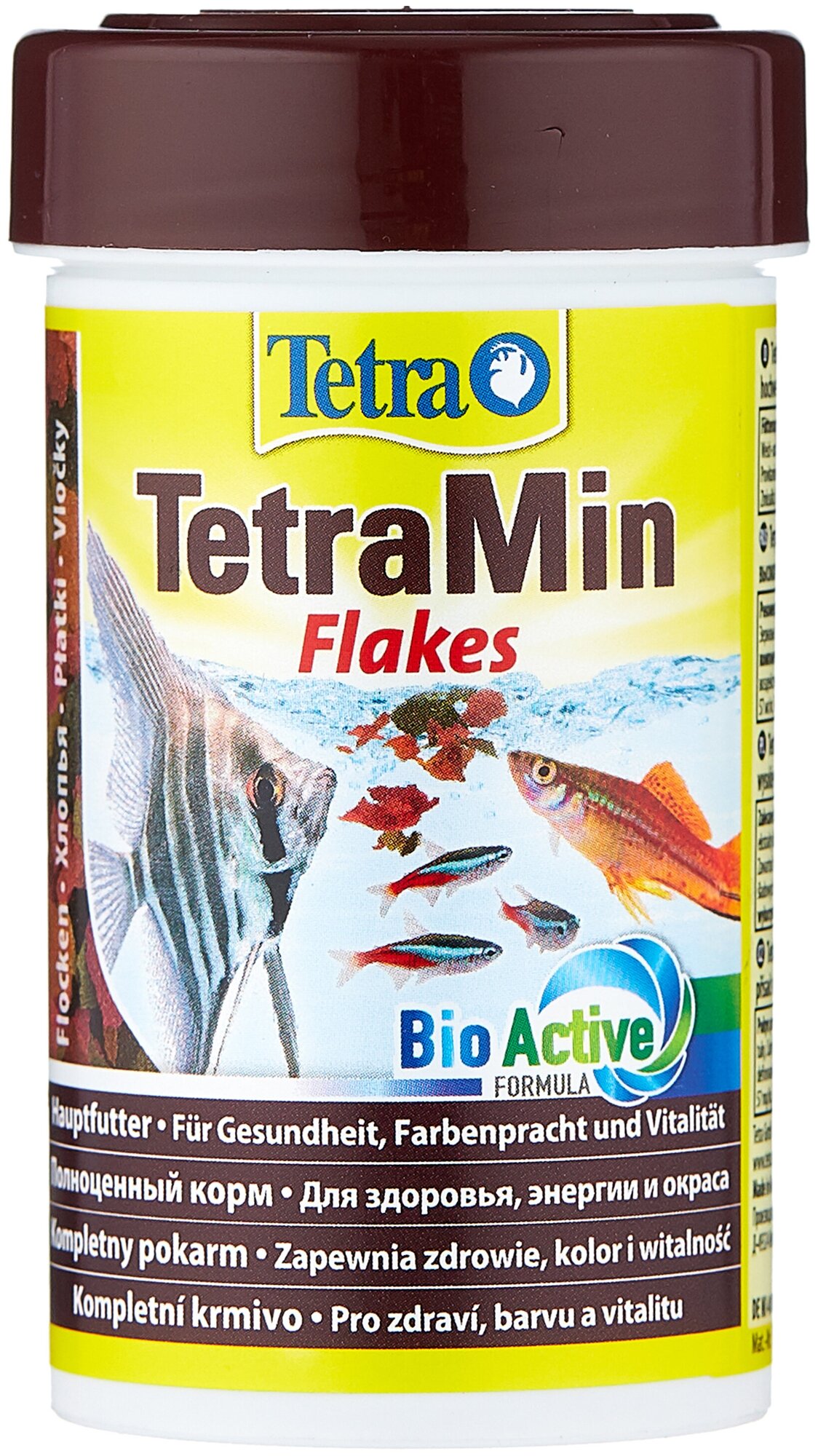 TetraMin корм для всех видов рыб в виде хлопьев100 мл - фотография № 1