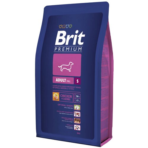 Сухой корм для собак Brit Premium, курица 1 уп. х 1 шт. х 3 кг (для мелких и карликовых пород)