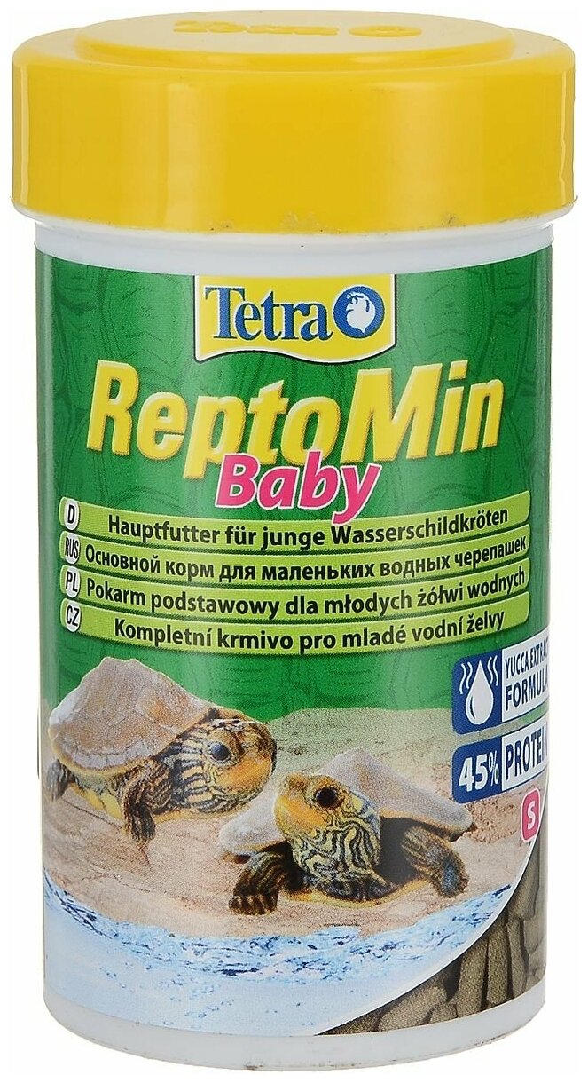 Tetra ReptoMin Baby корм для молодых водных черепах 100 мл.