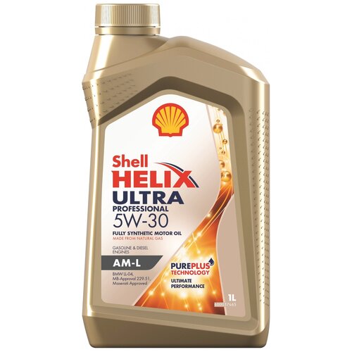 фото Синтетическое моторное масло shell helix ultra professional am-l 5w-30, 4 л