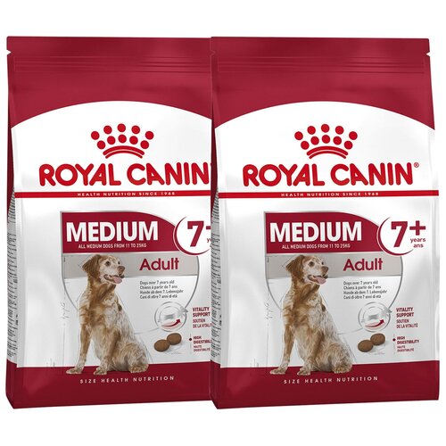 Сухой корм Royal Canin Medium Adult 7+ для собак средних размеров старше 7 лет 1 уп. х 2 шт. х 15 кг (для средних пород) сухой корм для собак средних пород royal canin medium adult 3 кг