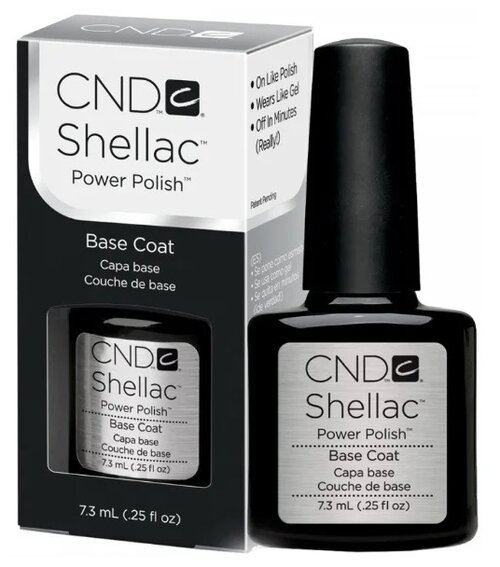 CND Базовое покрытие Shellac Base Coat, прозрачный, 7.3 мл, 54 г