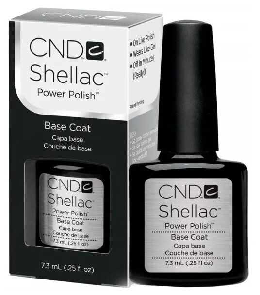 CND Базовое покрытие Shellac Base Coat, прозрачный, 7.3 мл