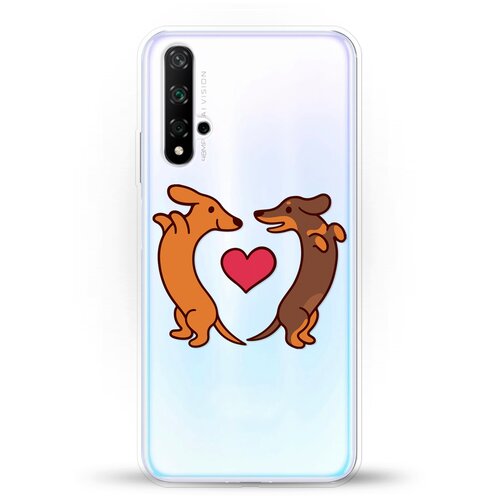 фото Силиконовый чехол love таксы на honor 20 andy & paul