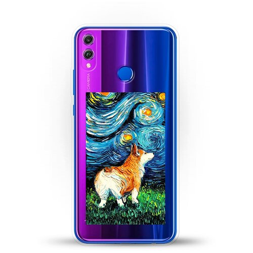 фото Силиконовый чехол корги ван гога на honor 8x andy & paul