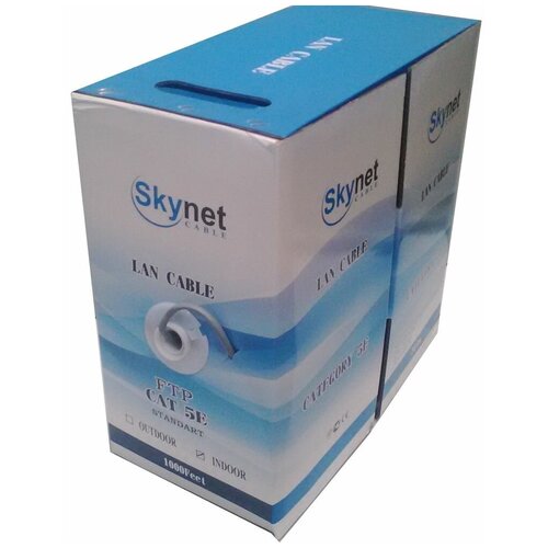 Патч-корд Skynet CSP-UTP-2-CU, 305 м, 1 шт., серый патч корд skynet csp utp 4 cu outr 305 м 1 шт черный